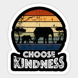 Choose Kindness Vintage Elephant in Africa Love Gift Sticker